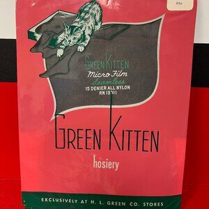 NIB Vintage 1960s 15 Denier Nylon Thigh High Stockings for Garters Gray 9 1/2